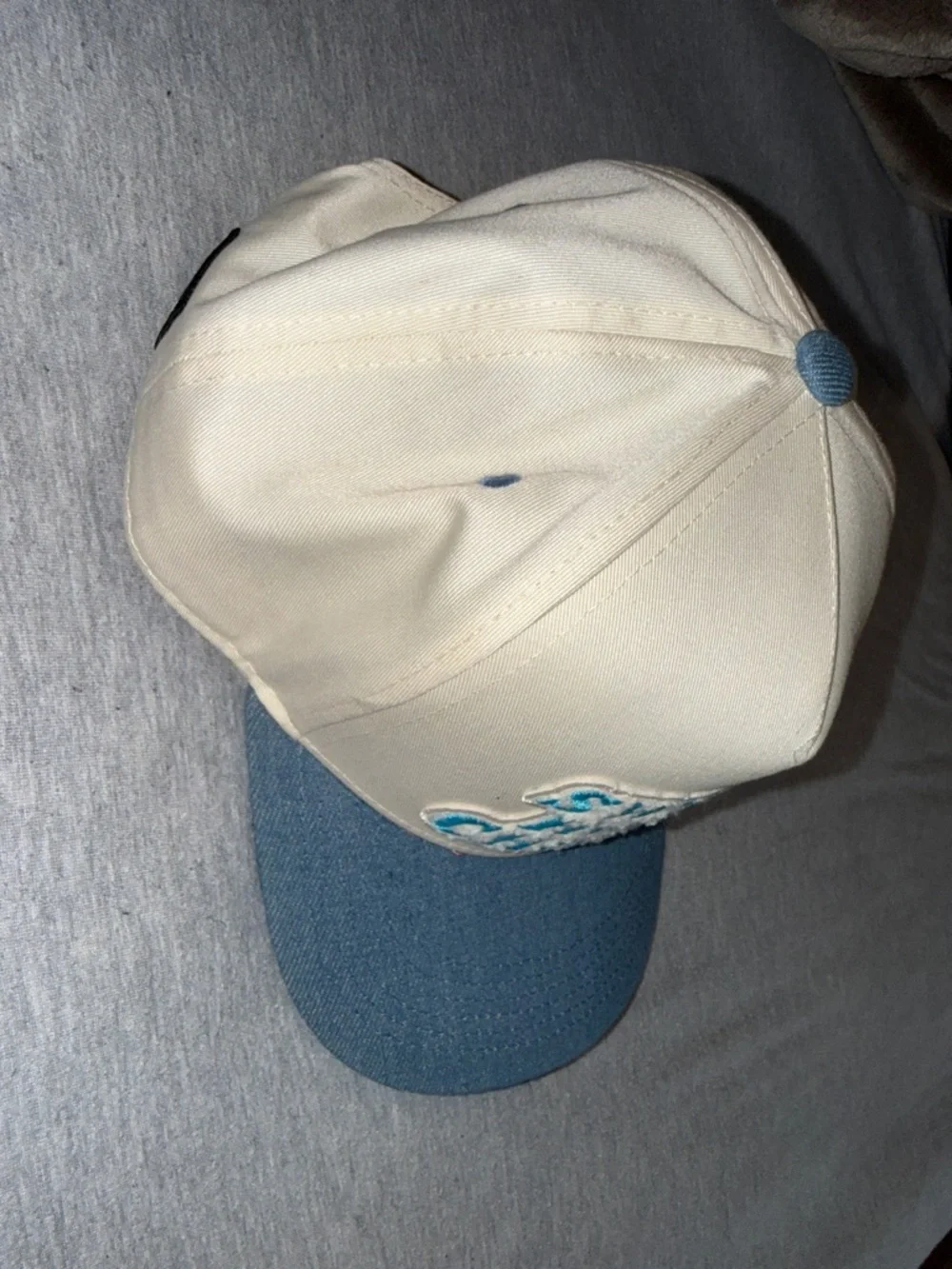 Customize Chicago‎  Embroidered Cap in Cream & Blue